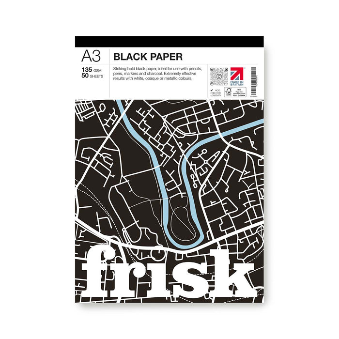 Frisk A3 Black Paper Pad