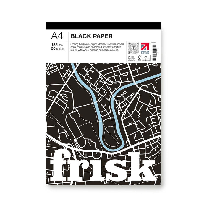 Frisk A4 Black Paper Pad