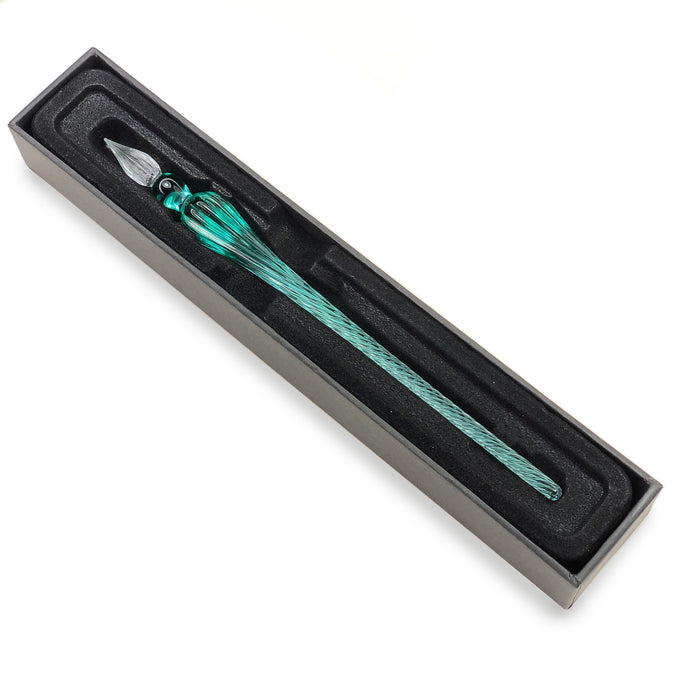 Glass Pen Turquoise in presentation box