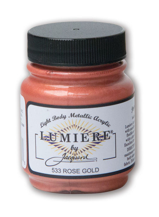 Bottle of Jacquard Lumiere Paint Rose Gold Colour