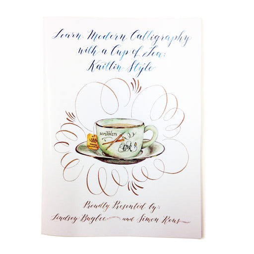 Front Cover Of The Modern Calligraphy with a Cup of Tea: Kaitlin Style Workbook