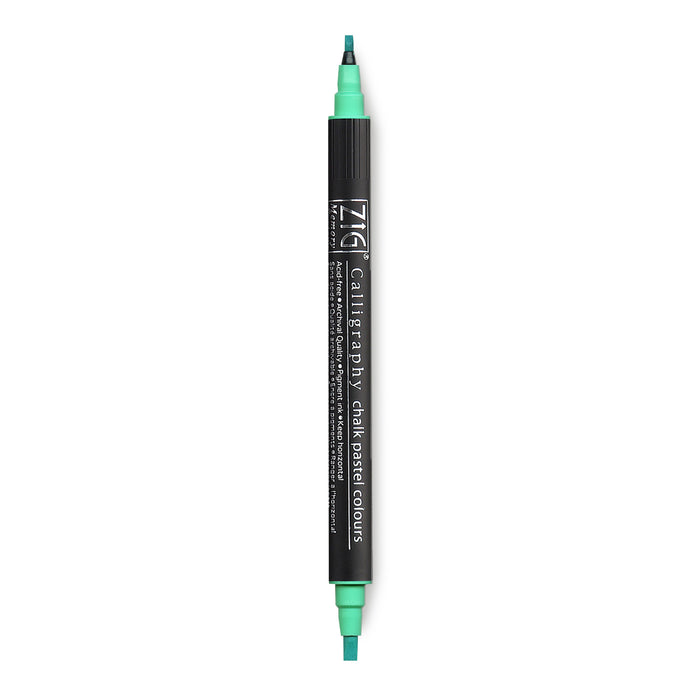 Green Chalk Pastel Kuretake Zig Memory Calligraphy Pen 