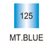 Colour chart for Metallic Blue (125) Kuretake Zig Writer Pen