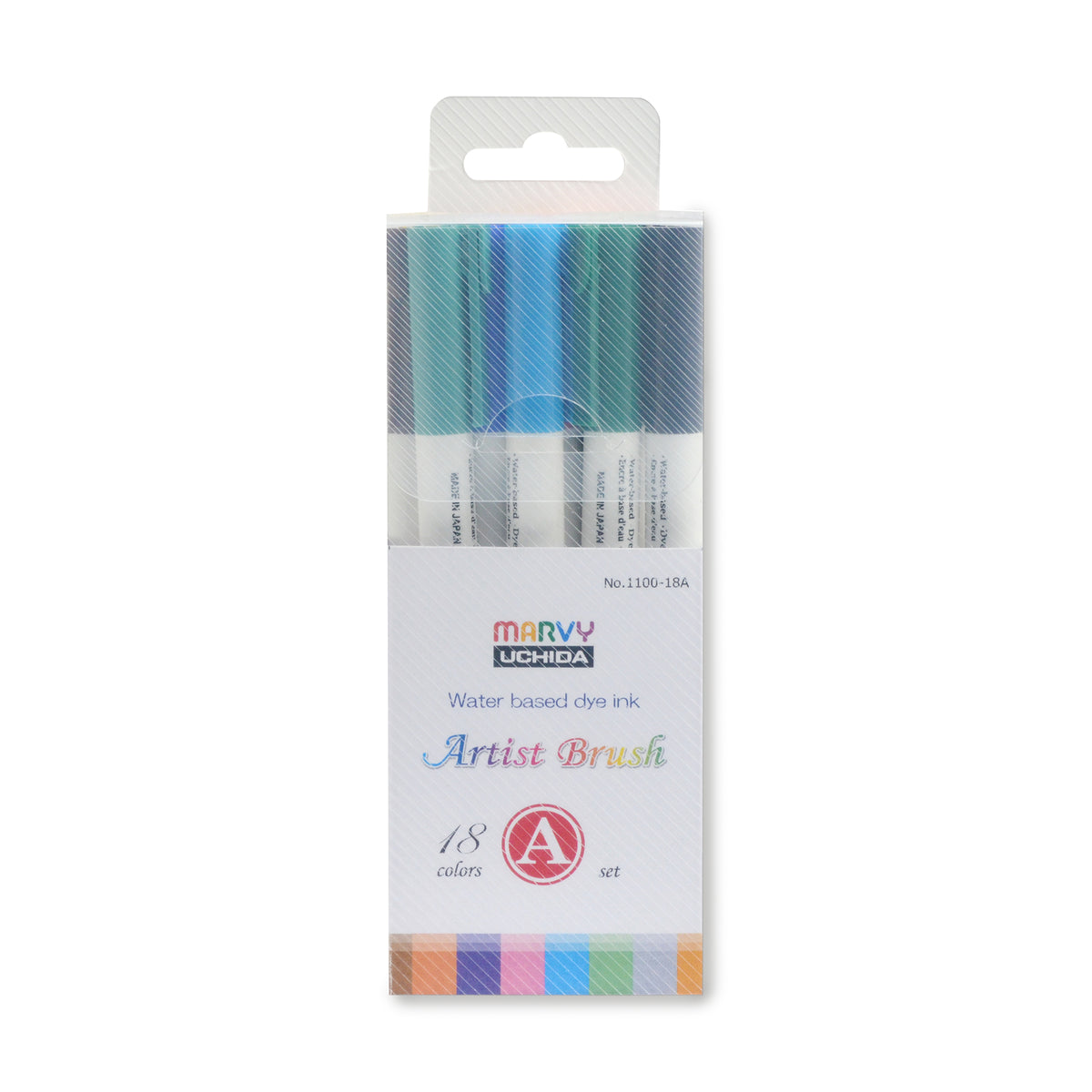 Marvy Artist Brush Pens 1100 - A Set (18 colours) | Scribblers ...