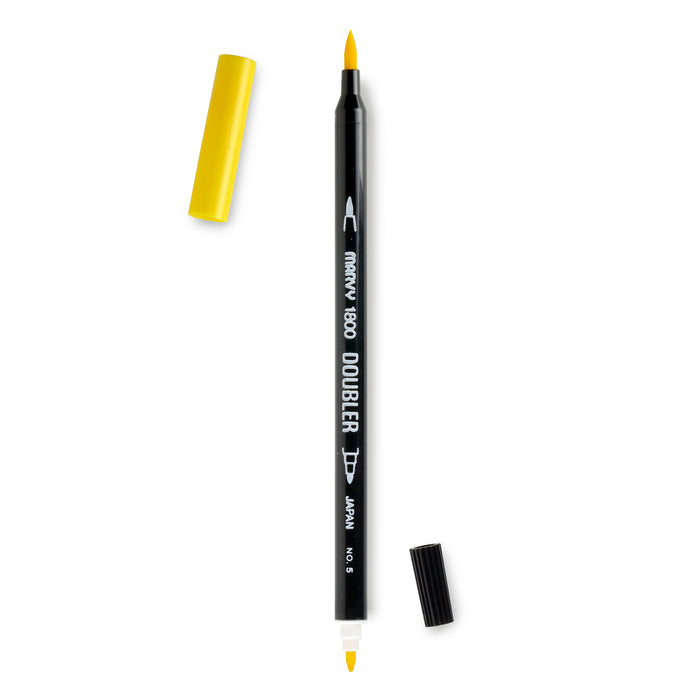 Yellow Marvy Doubler Calligraphy Pen