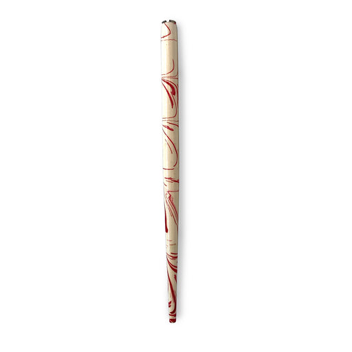Red Marble on White Calligraphy Pen Holder