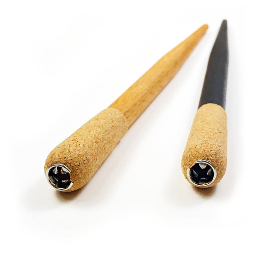 The Beech & Matt Black Rousy Cork Tip Calligraphy Pen Holders