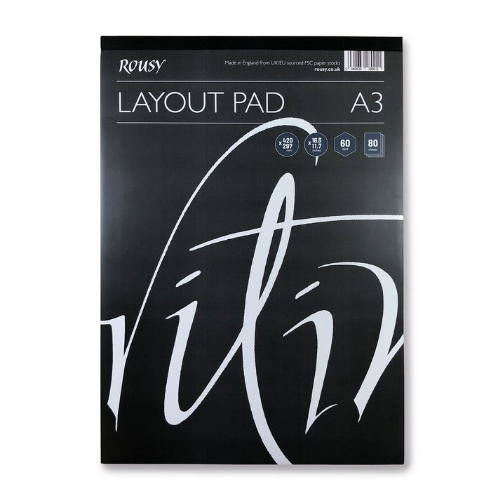 A3 Rousy Layout Calligraphy Pad