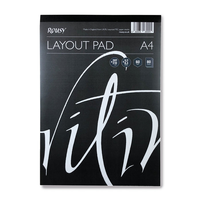 A4 Rousy Layout Calligraphy Pad