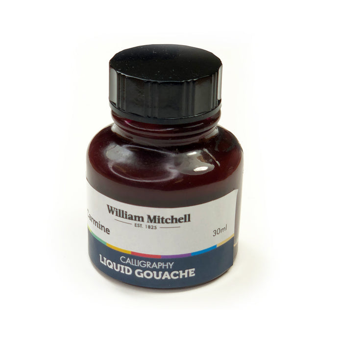 Bottle of Carmine William Mitchell Liquid Gouache Ink