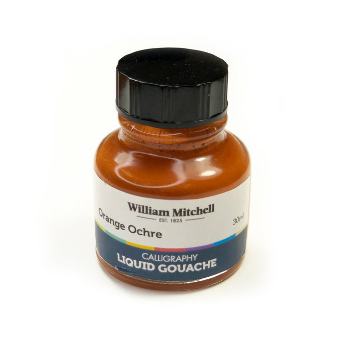 Bottle of Orange Ochre William Mitchel Liquid Gouache Ink