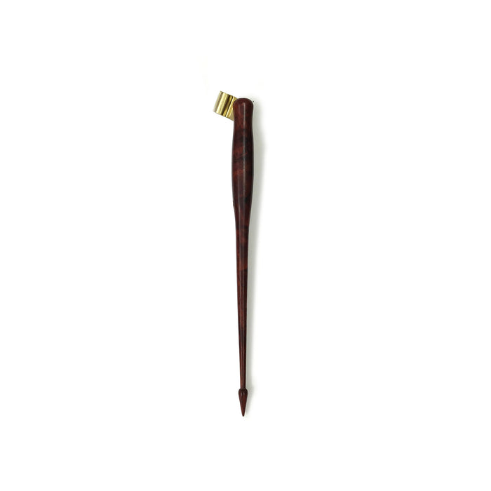 Wooden Modern Calligraphy Pen Holder with Metal Flange