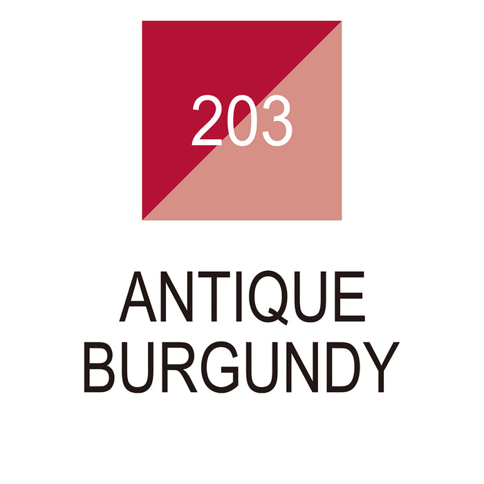 Colour chart for the Antique Burgundy 203 Kuretake ZIG Memory System Brushables Brush Pen