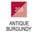 Colour chart for the Antique Burgundy 203 Kuretake ZIG Memory System Brushables Brush Pen