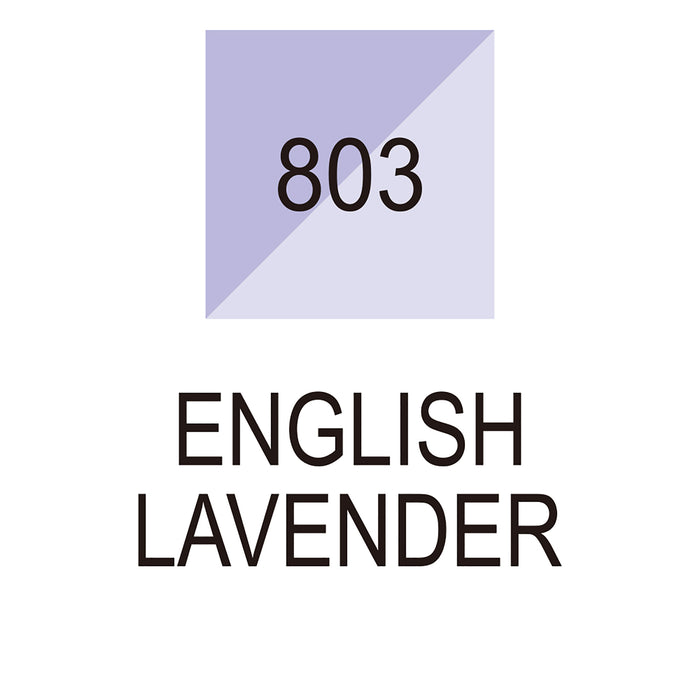 Colour chart for the English Lavendar 803 Kuretake ZIG Memory System Brushables Brush Pen