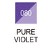 Colour chart for the Pure Violet 080 Kuretake ZIG Memory System Brushables Brush Pen