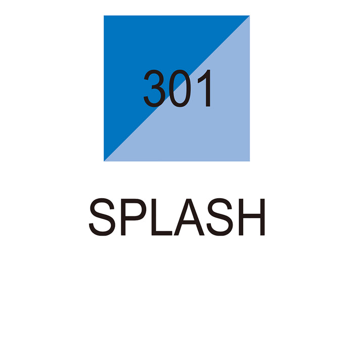 Colour chart for the Splash (301) Kuretake ZIG Memory System Brushables Brush Pen