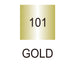 Colour chart for the Metallic Gold (101) Kuretake ZIG Clean Color f Pen