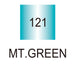 Colour chart for the Metallic Green (121) Kuretake ZIG Clean Color f Pen