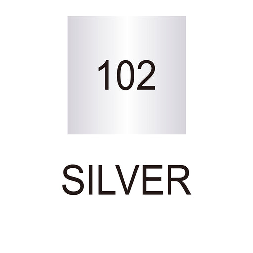 Colour chart for the Metallic Silver (102) Kuretake ZIG Clean Color f Pen