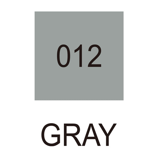 Colour chart for the Gray (012) Chalk Pastel Kuretake ZIG Clean Color f Pen