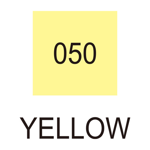 Colour chart for the  Yellow (050) Chalk Pastel Kuretake ZIG Clean Color f Pen