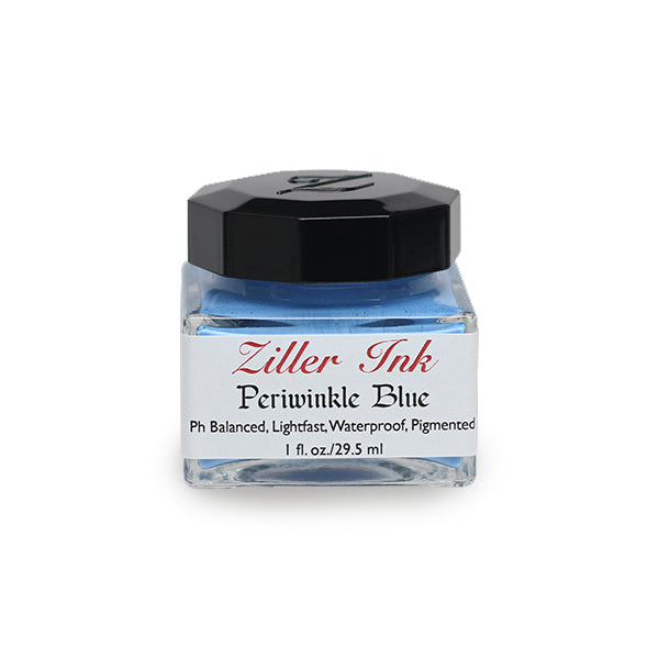Bottle of Periwinkle Blue Ziller Calligraphy Ink