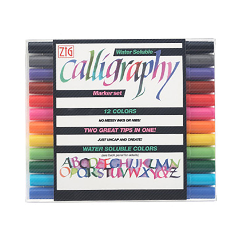 Zig Calligraphy Marker Set - Brown